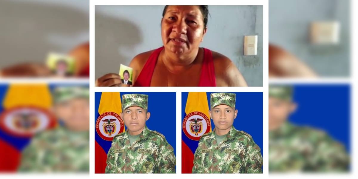 Madre del soldado banqueño, con una foto de su hijo clama por su pronta liberación.