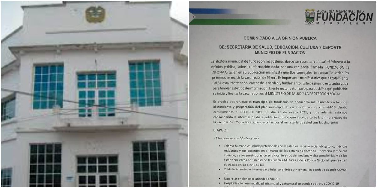 Alcaldía de Fundación 'salió al frente' a una información que generó confusión en habitantes del municipio. 