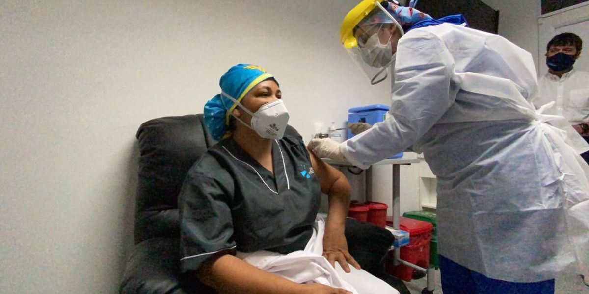 Aplicación de las vacunas en Barranquilla.
