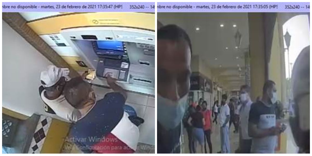Capturas de las cámaras en los cajeros donde los 'Venecos' cometían los delitos informáticos.