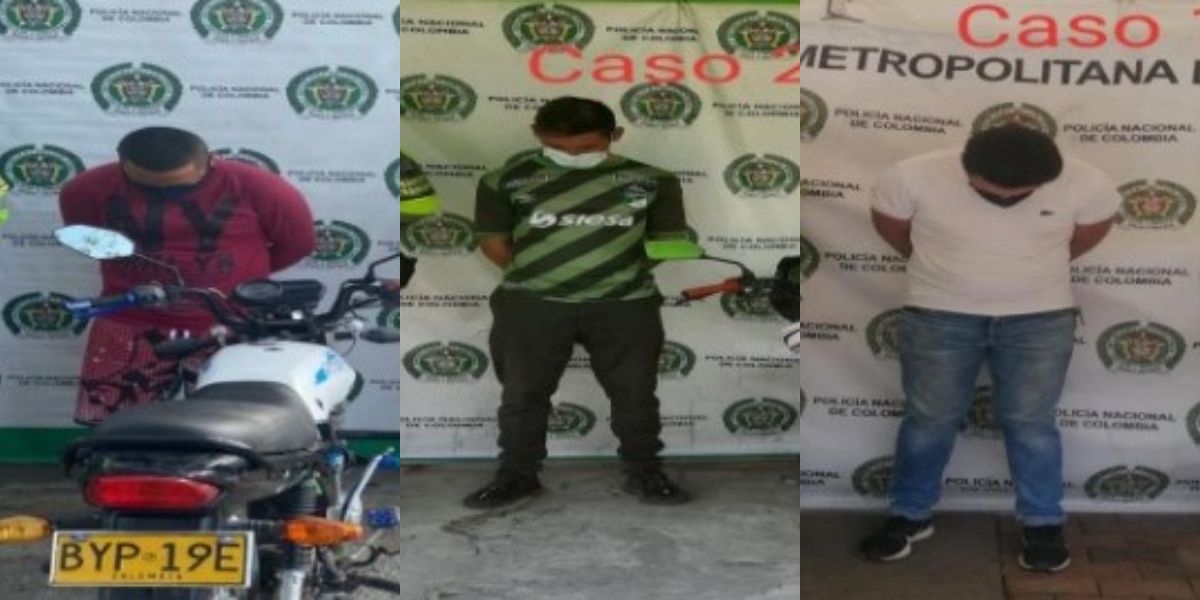 Policía Metropolitana de Santa Marta Fueron capturados en procedimientos diferentes.