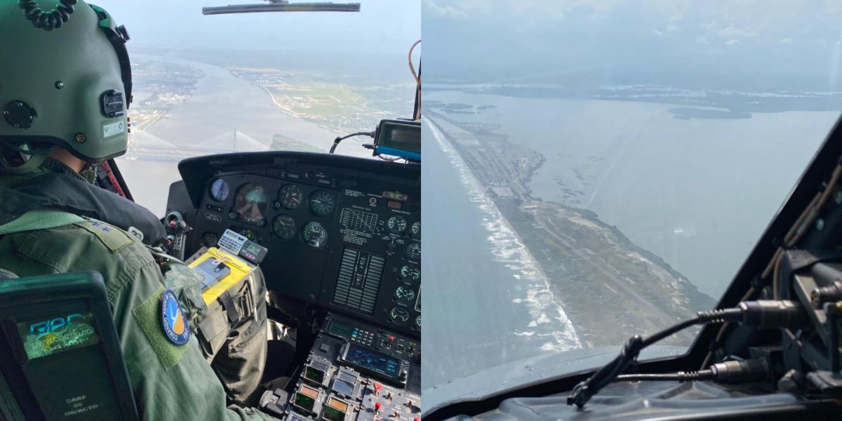 Patrullajes aéreos en el Caribe colombiano, durante esta Semana Santa.