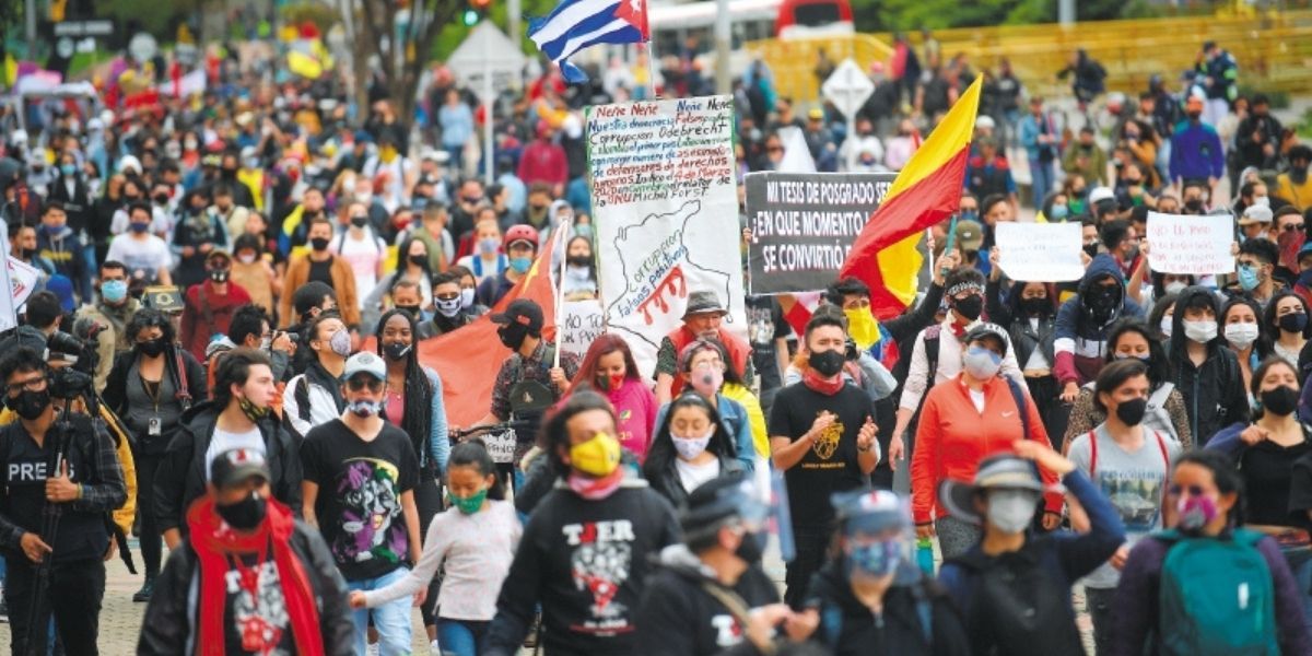 Marchas del paro nacional.