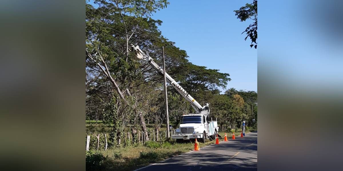 Trabajos en la zona afectada.