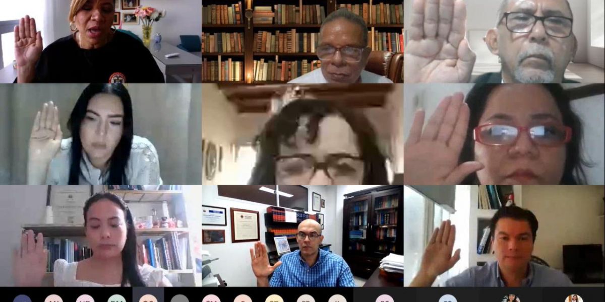 Tribunal Administrativo del Magdalena. El acto de posesión de los conjueces se llevó a cabo de manera virtual.