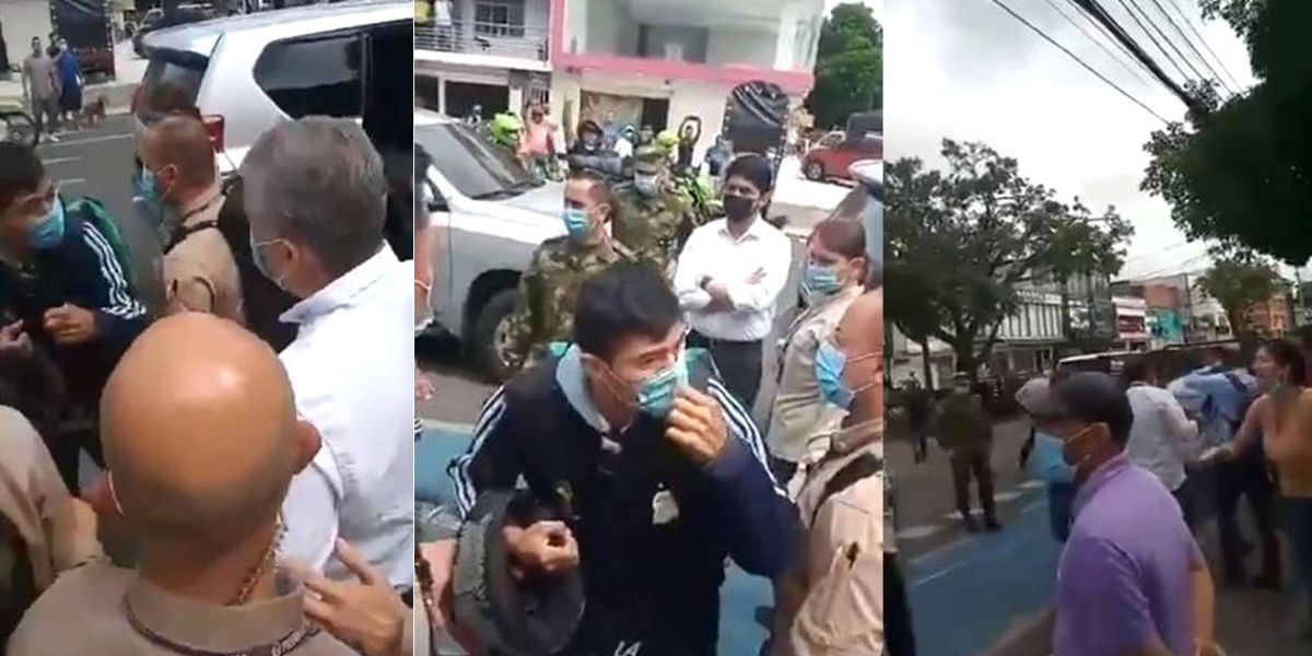Redes sociales Momento en que los ciudadanos le reclamaban a Iván Duque.