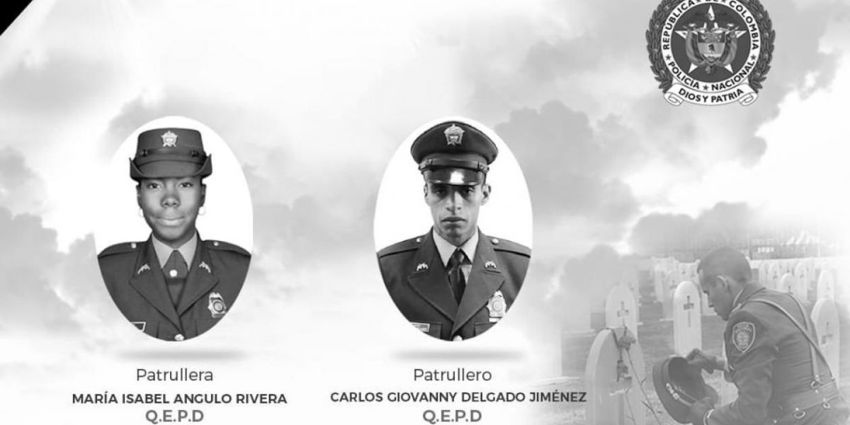 Policía Maria Isabel Angulo y Calos Delgado fueron los patrulleros asesinados.