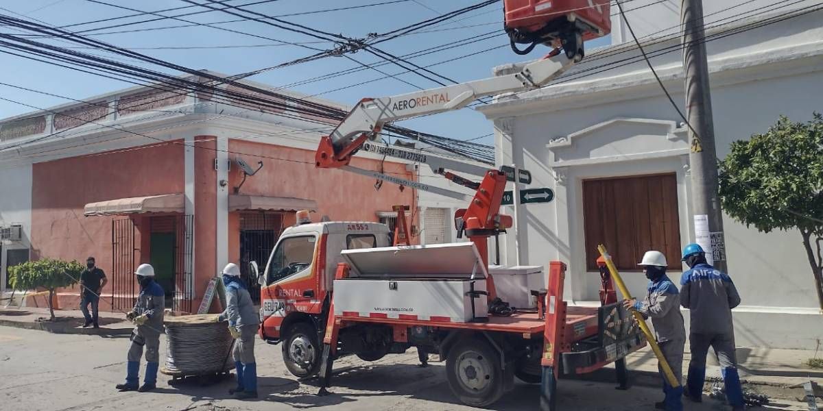 Trabajos de Air-e en Ciénaga.