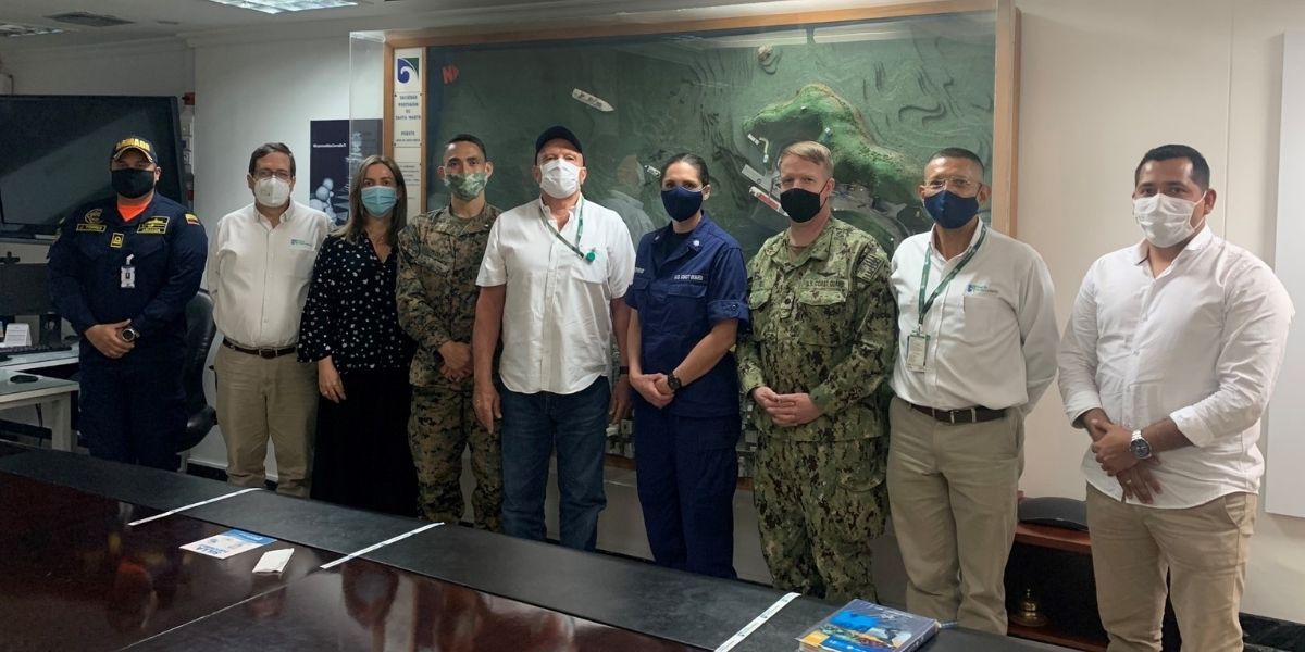 Sociedad Portuaria de Santa Marta. Visita de comitiva estadounidense.