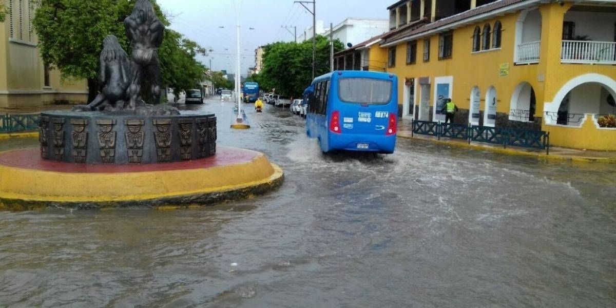 Lluvias en Santa Marta.