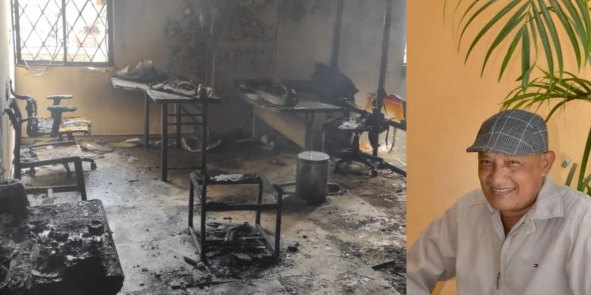 Zona Cero José Miguel Schiller Vizcaíno resultó quemado tras el incendio.
