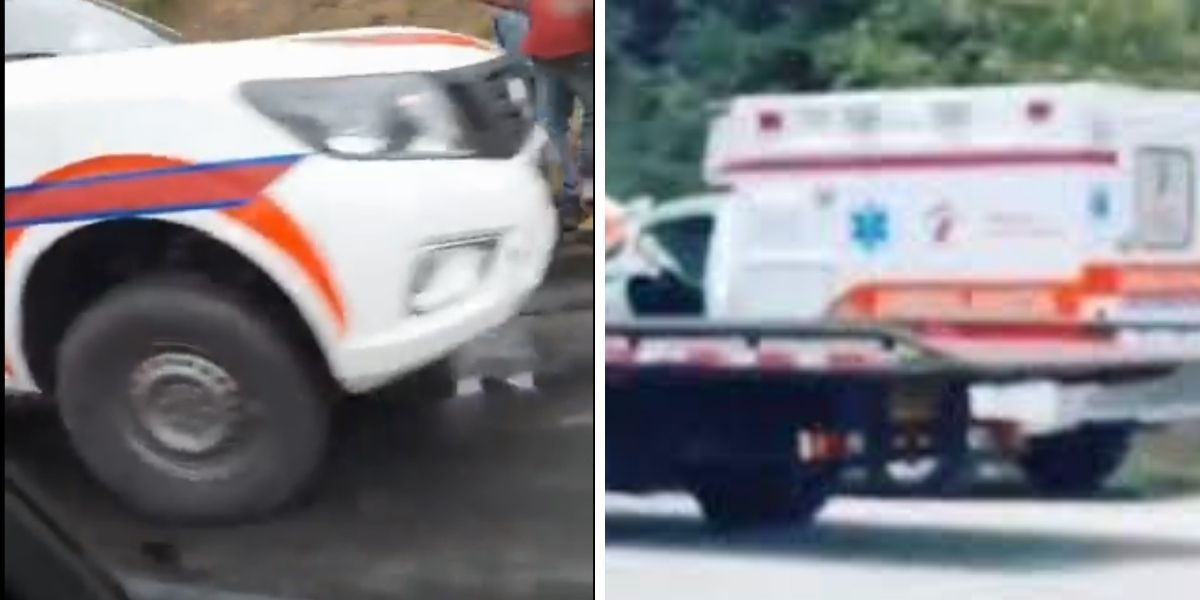 Ya previamente otra ambulancia tuvo que ser socorrida por una grúa.