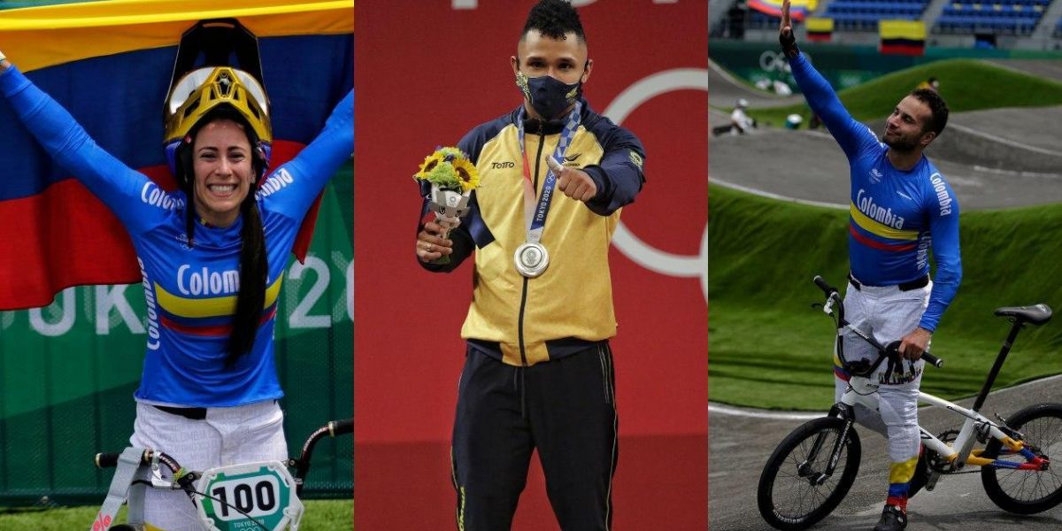 Mariana Pajón, Luis Javier Mosquera y Carlos Ramírez son los deportistas que han ganado medallas.