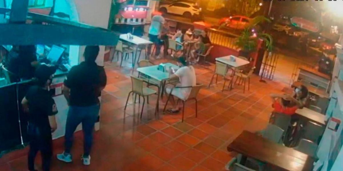 Cámaras de seguridad del restaurante donde acontecieron los hechos.