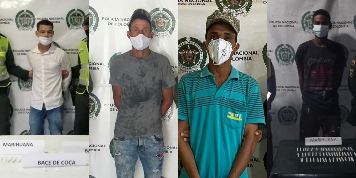 Policía del Magdalena Estos son los presuntos 'jíbaros'.