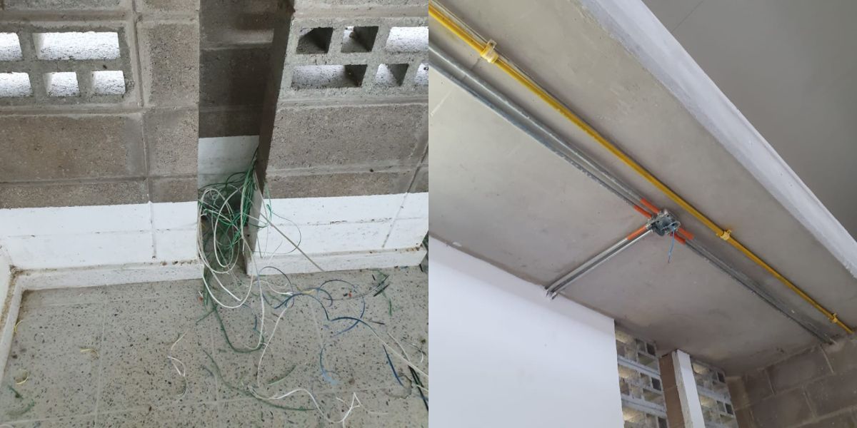 En el último robo se llevaron parte de los cables de energía del colegio. 