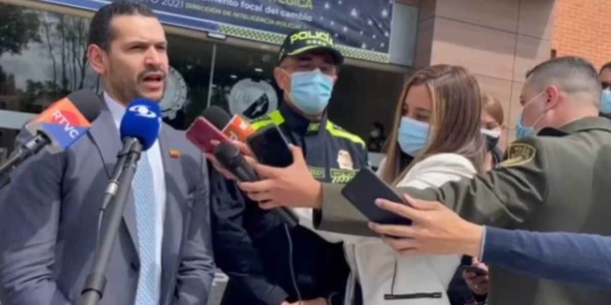 Captura de Video. Ministro del Interior y el Director de la Policía Nacional.