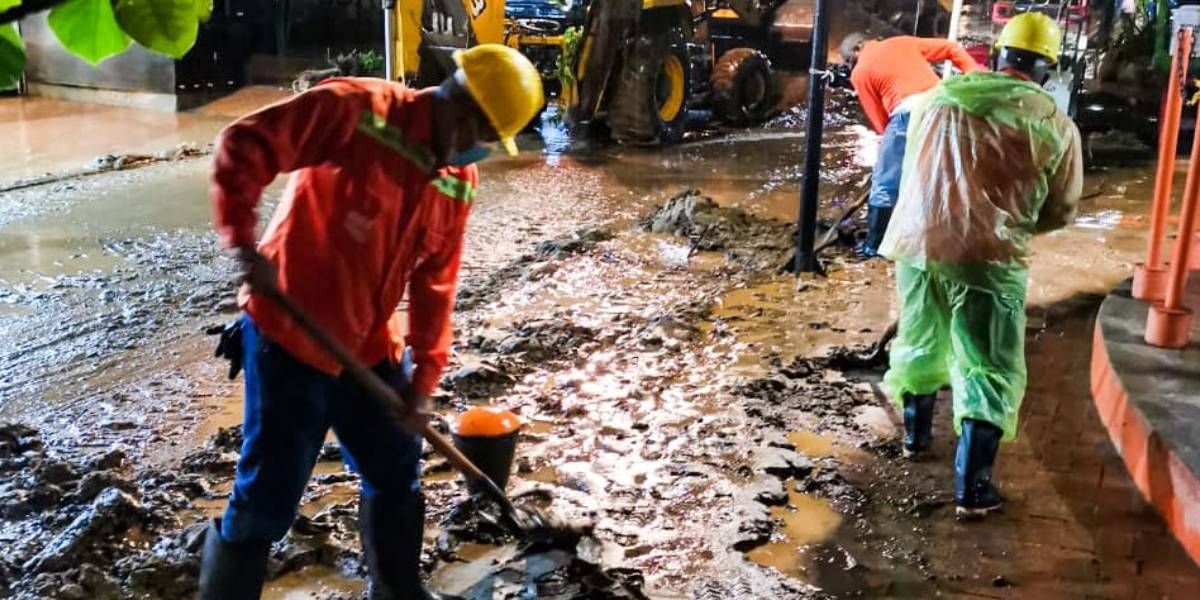 Afectaciones en la ciudad por las lluvias.