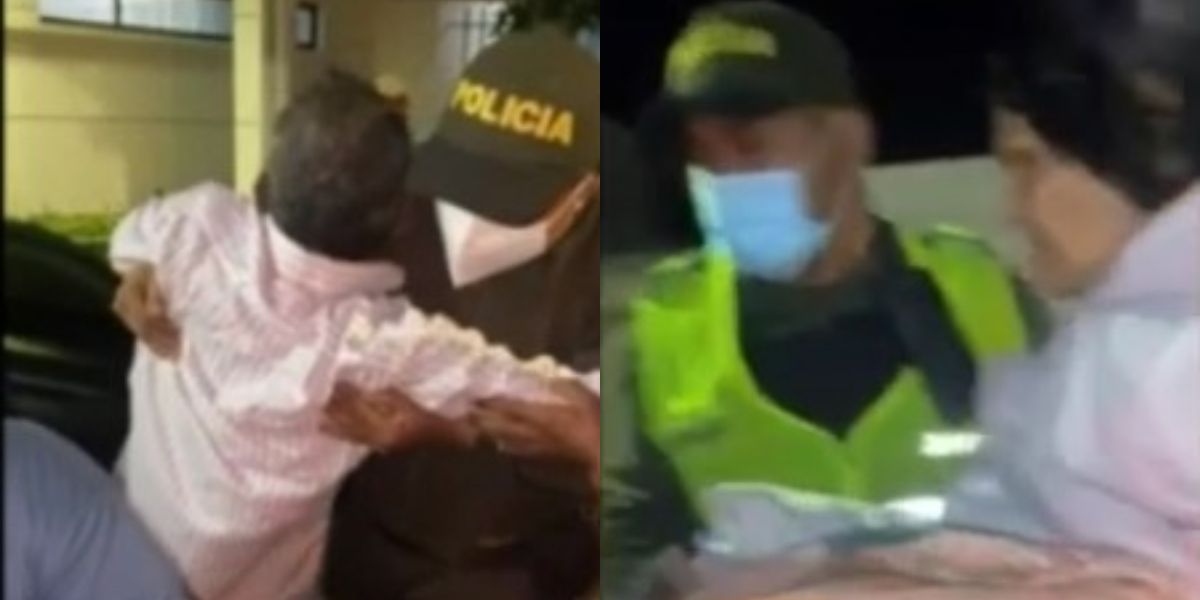 Captura de Video. En el barrio Luis R Calvo fueron rescatados los dos adultos mayores.