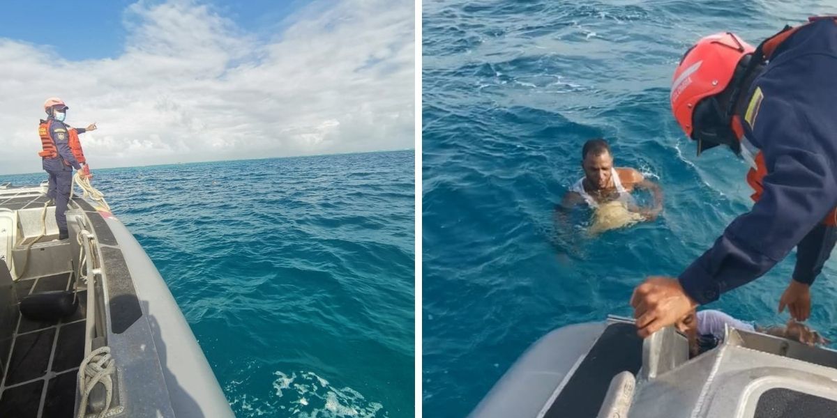 Los tres adultos y la menor de edad, fueron transportados hasta las instalaciones del muelle Cotton Cay 