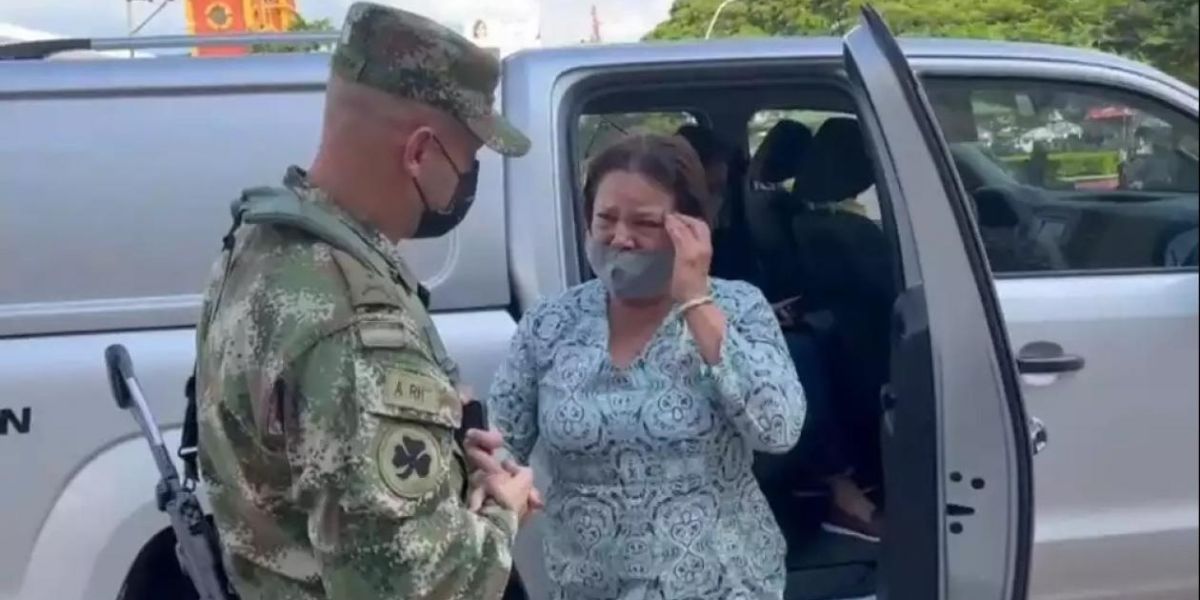 Ejército Empresaria rescatada en el Valle del Cauca.