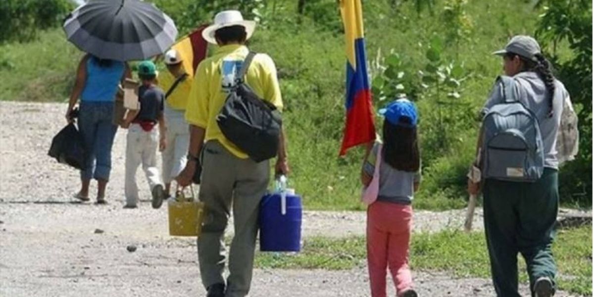 Desplazamiento forzado en Colombia.