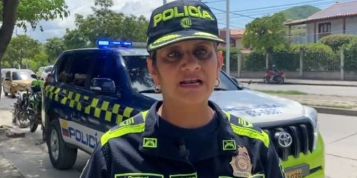 Captura de Video. Comandante de la Policía Metropolitana, Adriana Paz.