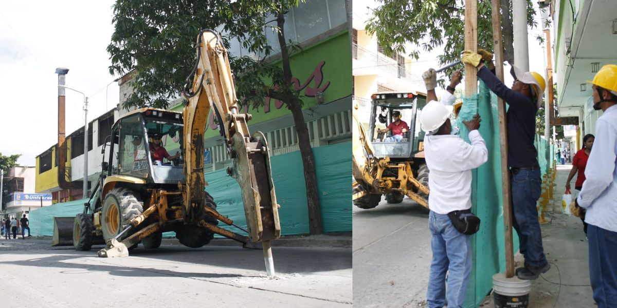 Obras iniciaron en la carrera quinta.