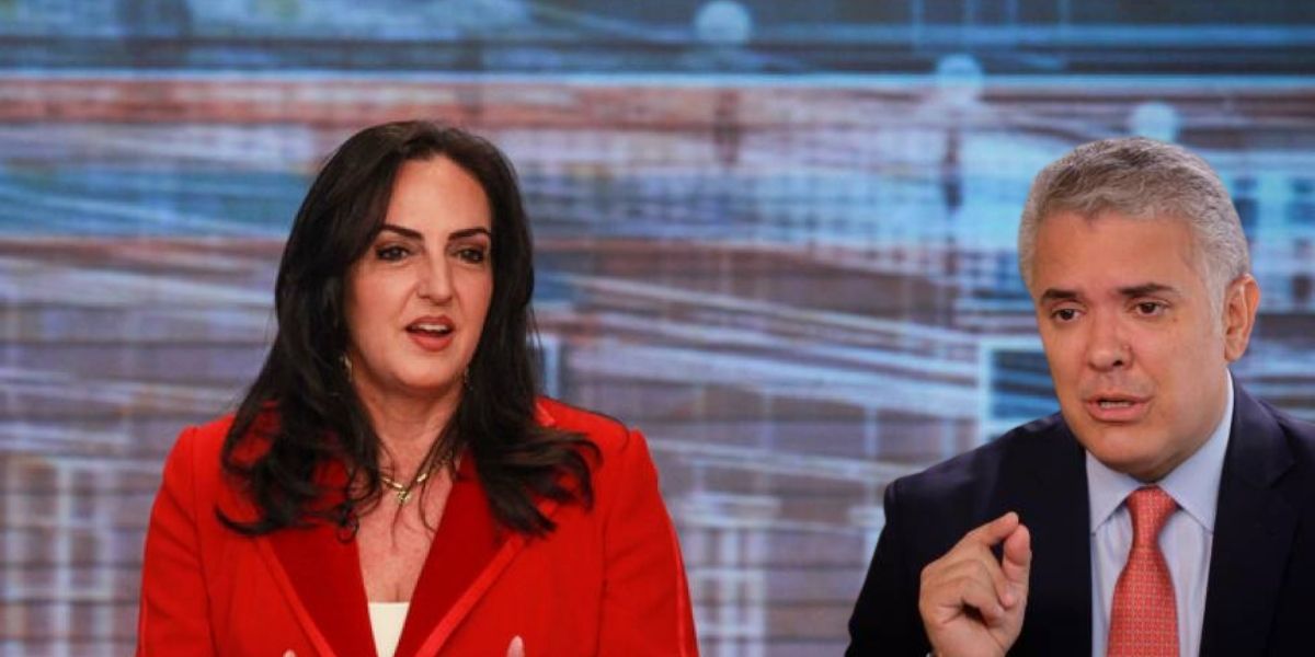 senadora María Fernanda Cabal y el Presidente Iván Duque 