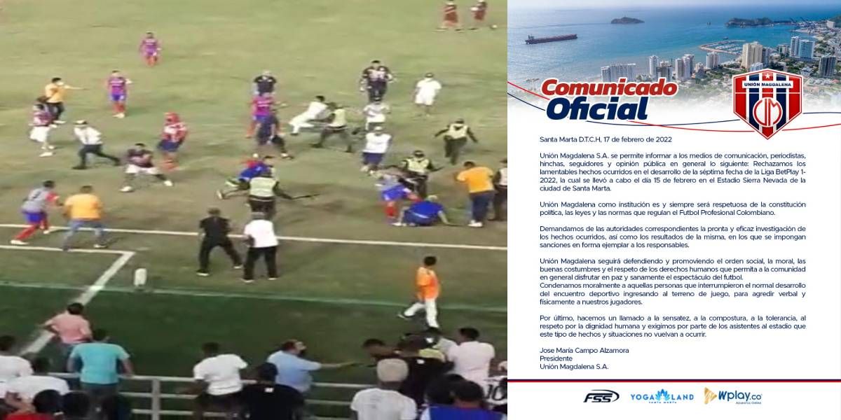 Seguimiento.co Unión regañó a los mal llamados hinchas y no a los jugadores.