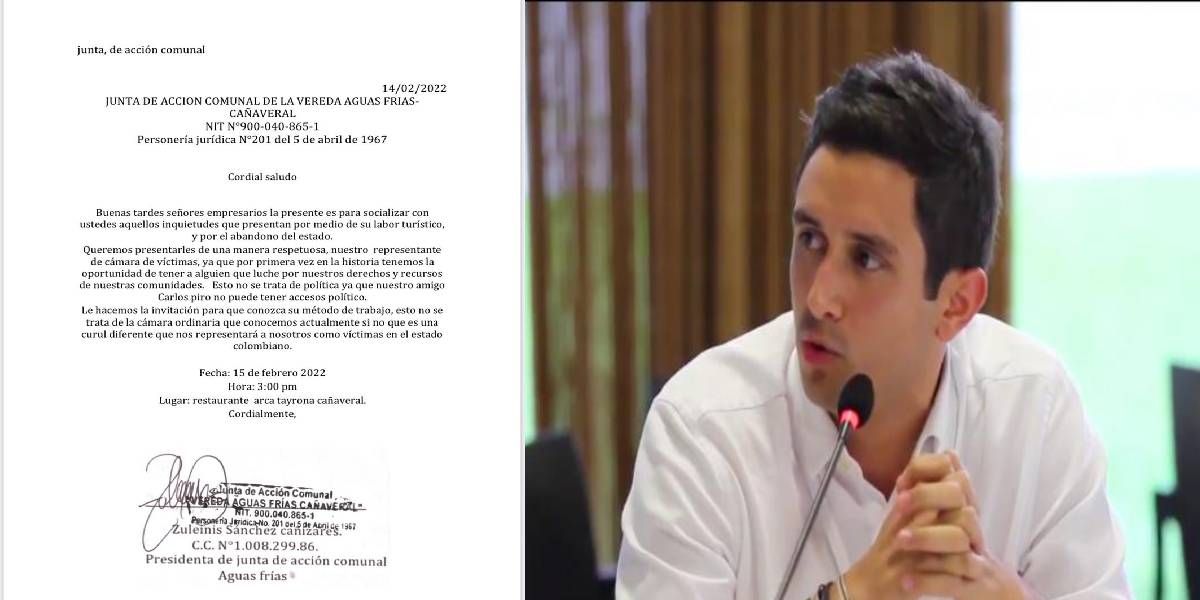 Cortesía. El hijo del exparamilitar aspira a una curul de la paz en el Congreso.