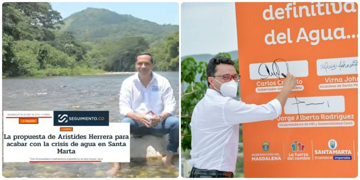 Aristides Herrera ha propuesto desde 2015 a Guachaca como solución definitiva para el agua en Santa Marta.