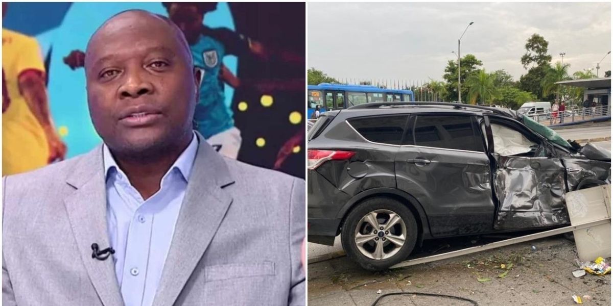 Zona Cero Freddy Rincón y el estado en la que quedó su camioneta.