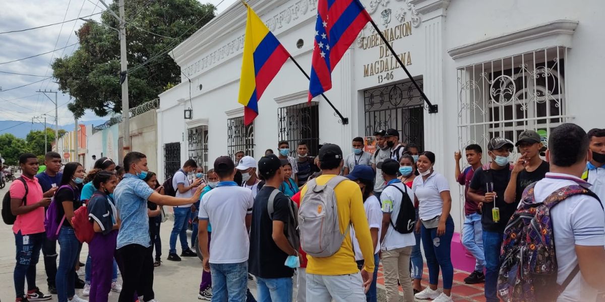 La protesta se llevó a cabo esta mañana. 