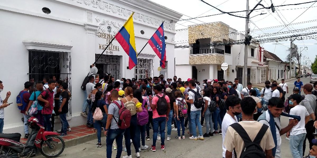 Cortesía. Los estudiantes llevan días protestando.