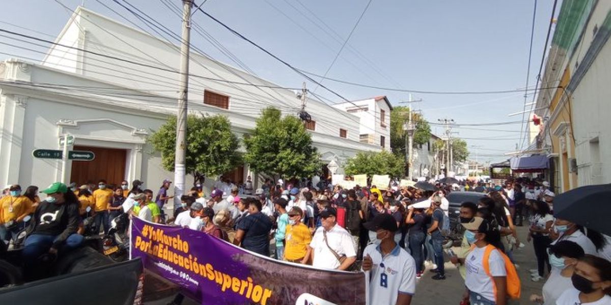 La marcha se llevó a cabo esta mañana. 