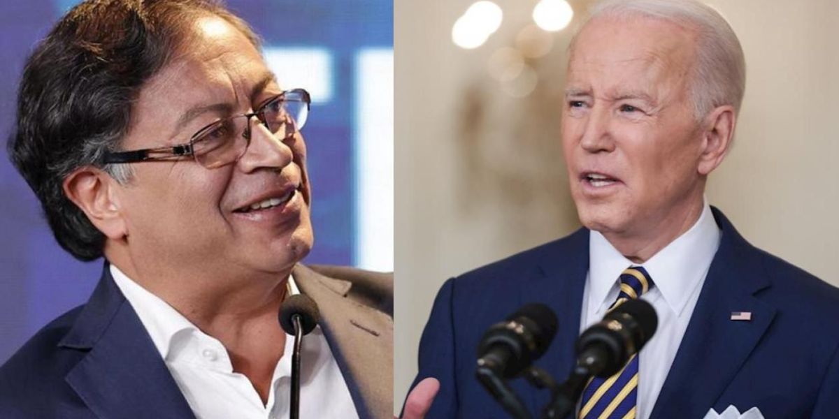 Gustavo Petro y Joe Biden.