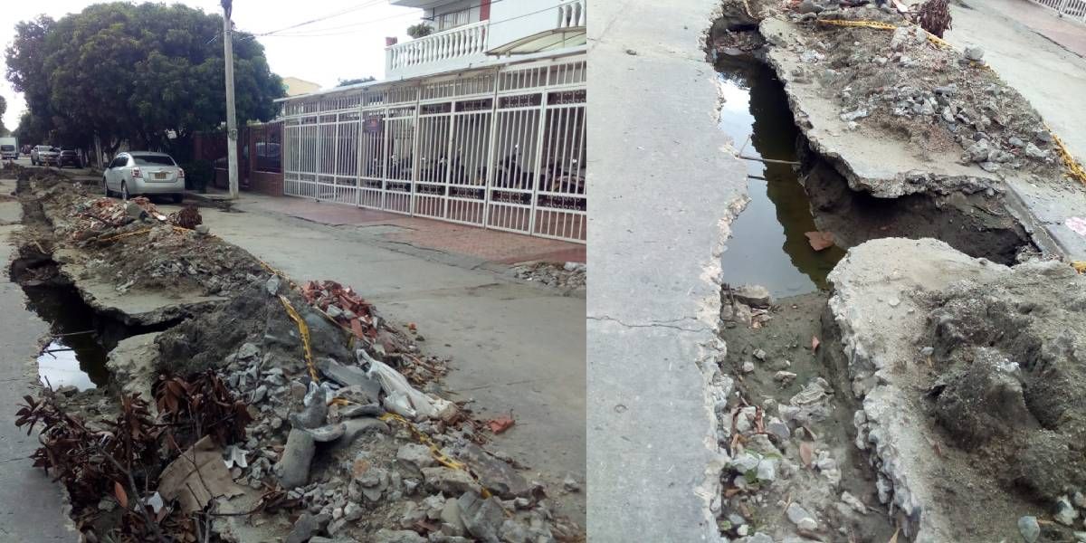 Así dejó la calle la Essmar. 