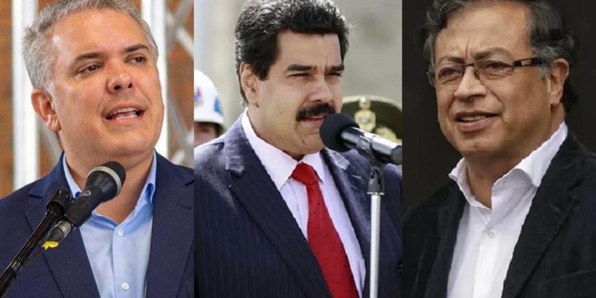 Iván Duque, Nicolás Maduro y Gustavo Petro.