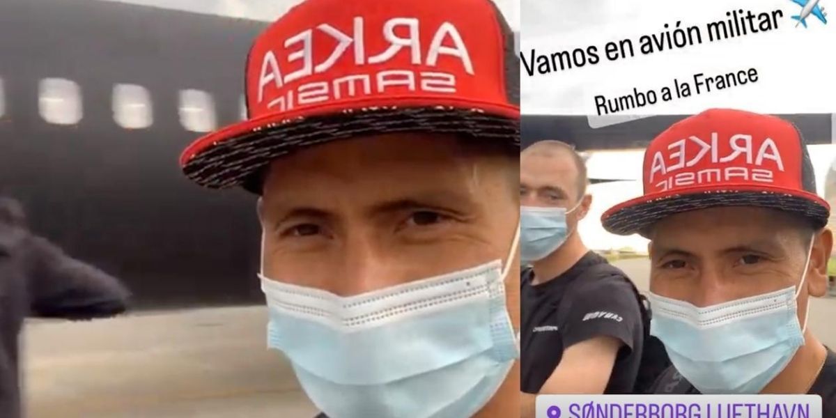 Captura de pantalla Nairo viajó en avión militar rumbo a territorio francés