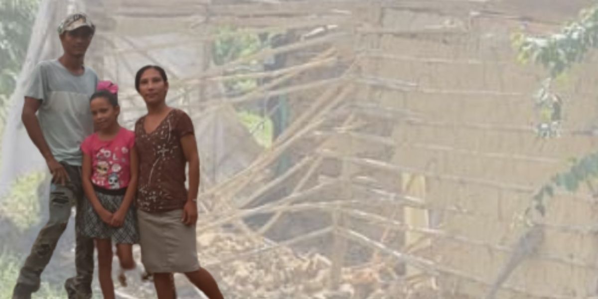 Esta familia necesita la solidaridad de los magdalenenses para levantar nuevamente su vivienda. 