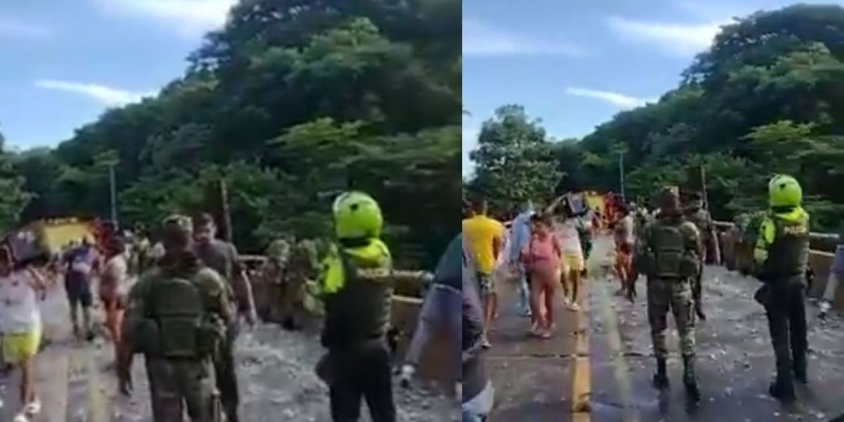 Captura de Video. El hecho se registró en el Puente Aguja.