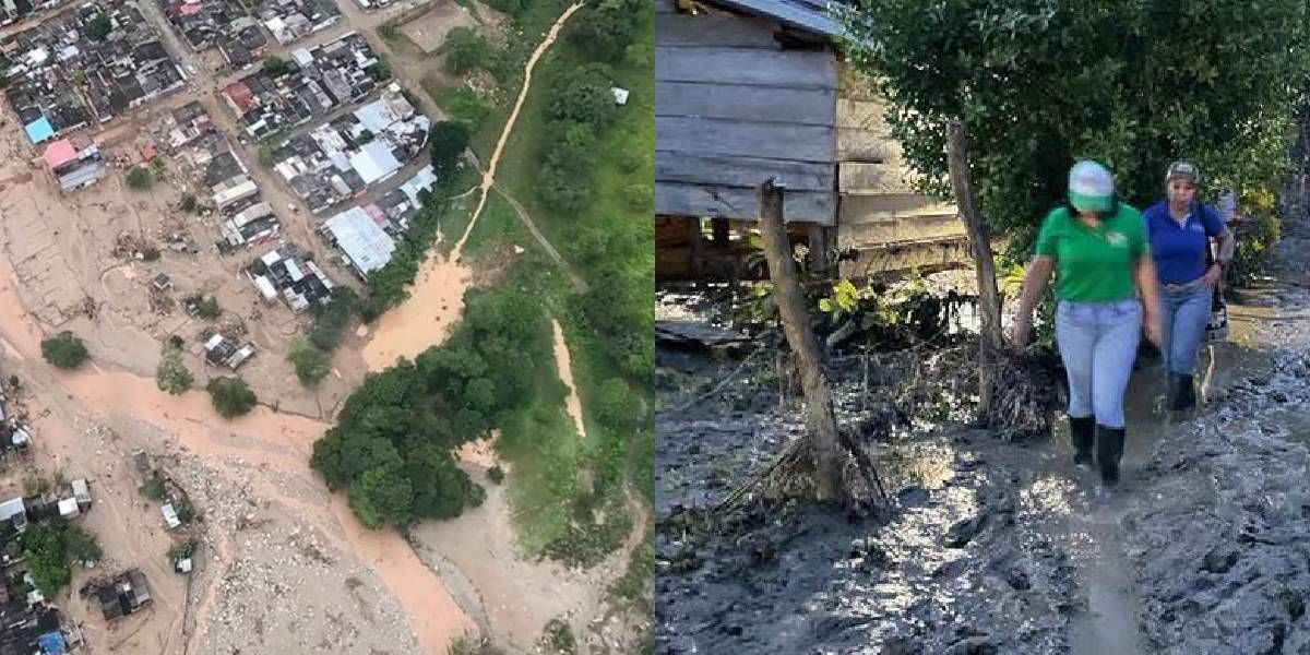 Los estragos luego de la avalancha 