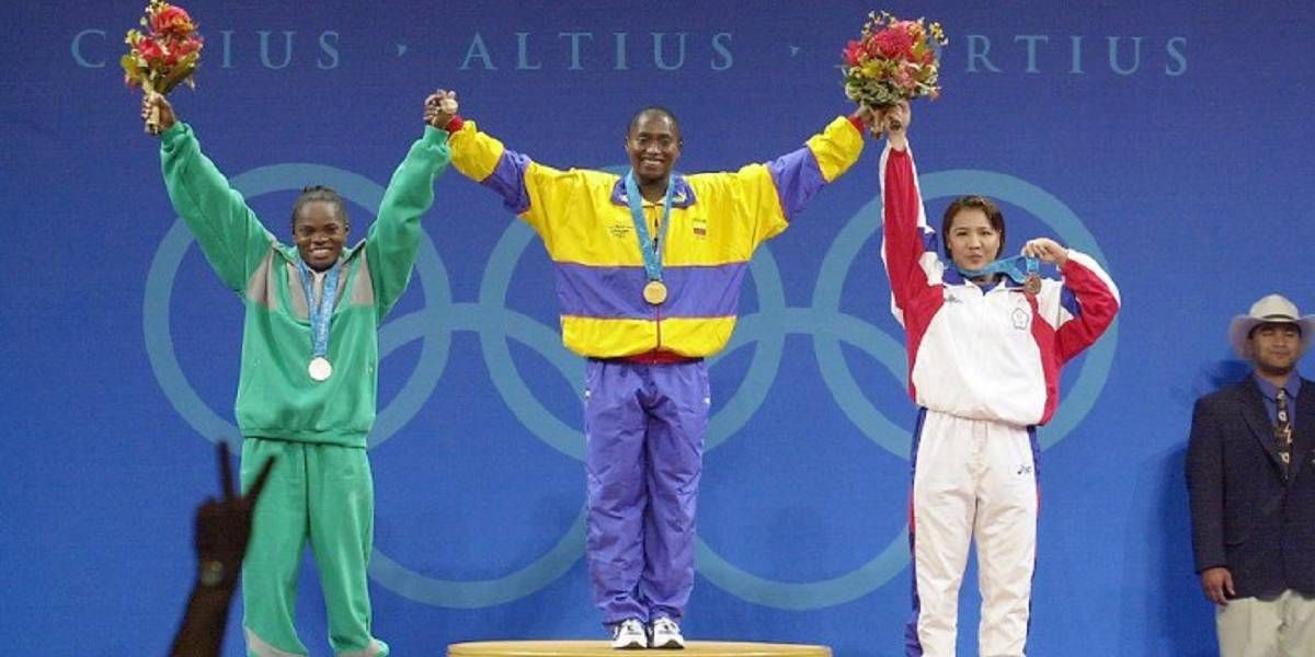 María Isabel Urrutia, primera medallista de oro para Colombia.