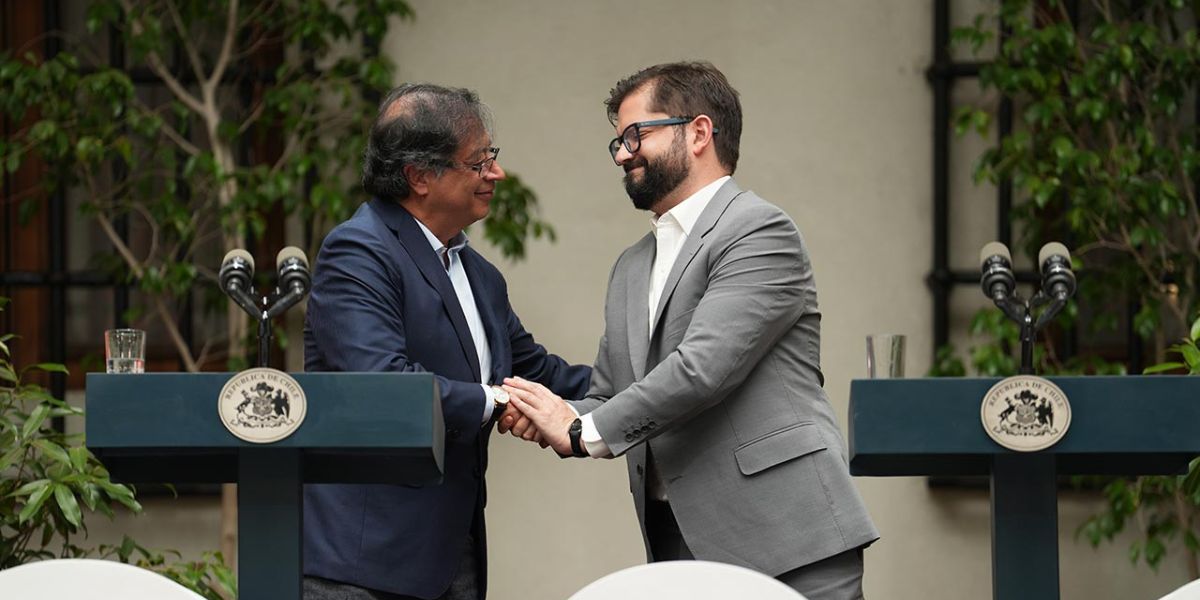 Gustavo Petro y Gabriel Boric