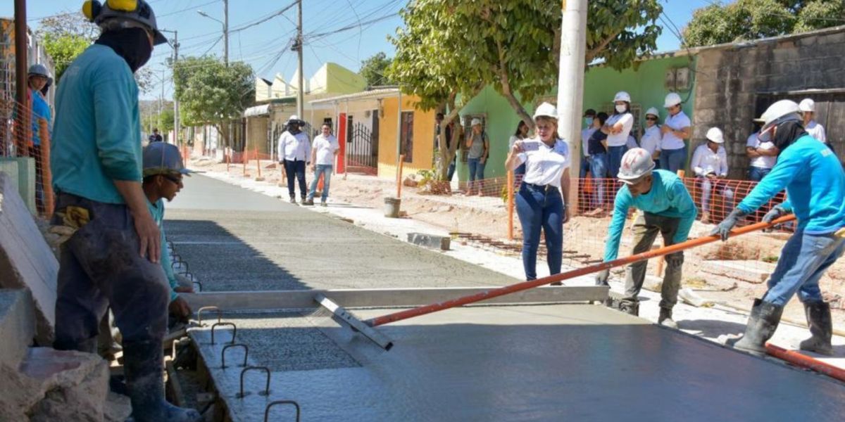 Obras en el barrio Once de Noviembre.