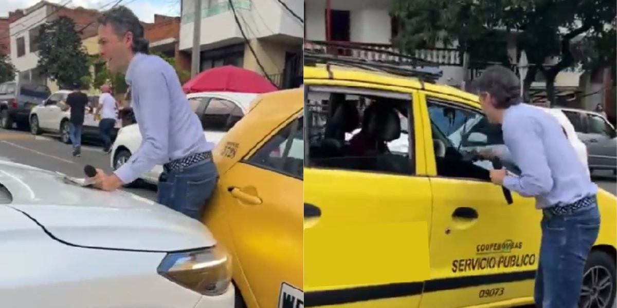 Intentaron atropellar a Daniel Quintero cuando repartía volantes en las calles de Medellín