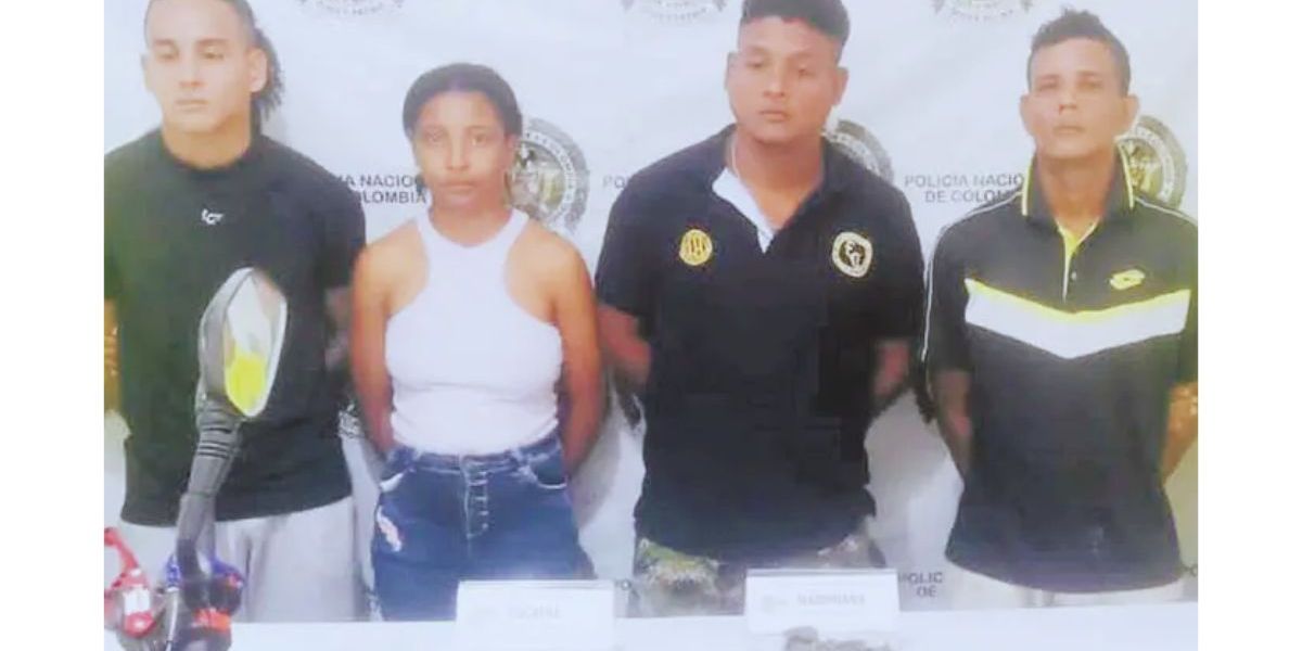 Policía Metropolitana de Santa Marta. Capturados.