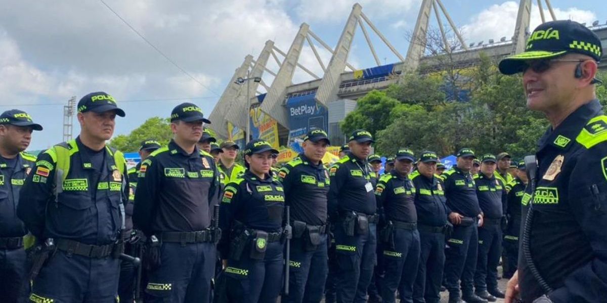 Seguridad en el estadio en partido Colombia Vs Brasil.
