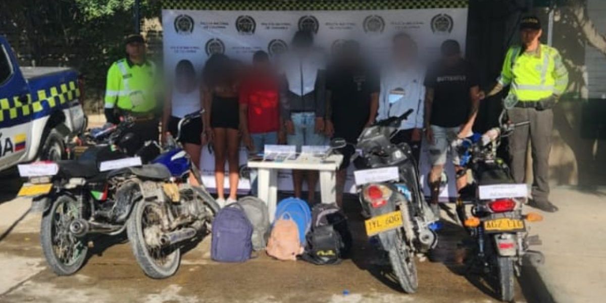Policía Metropolitana de Santa Marta. Capturados.